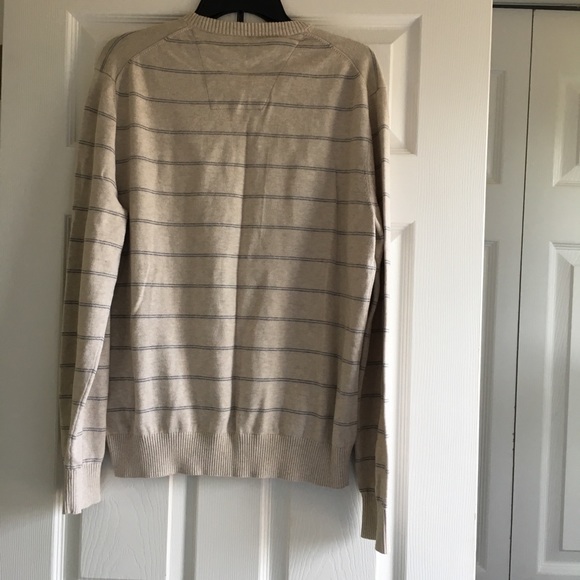 Nautica V-Neck Mens Striped Sweater-SZ L - Picture 3 of 6